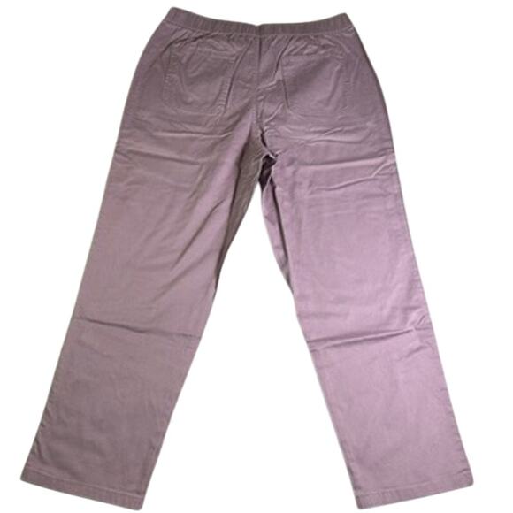 NWOT Denim & Co. Pull On Pants Womens Large EasyWear Twill Straight Leg Minimal - Picture 3 of 9